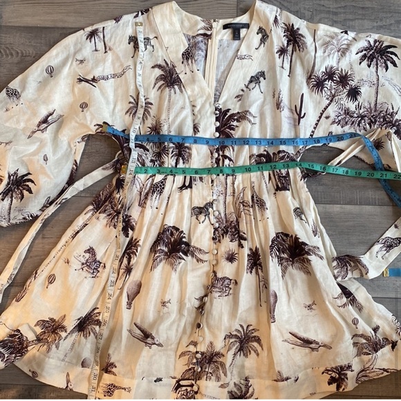 Banana Republic Linen Landscape Safari Print Mini Dress - Picture 4 of 4